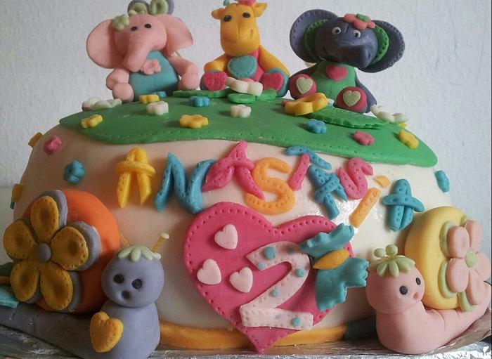 Animal's birthday cake