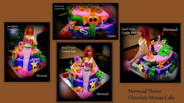 Under Water Mermaid Theme Cake..