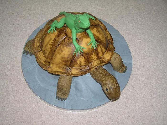 Turtle and Leguan Lizard Cake