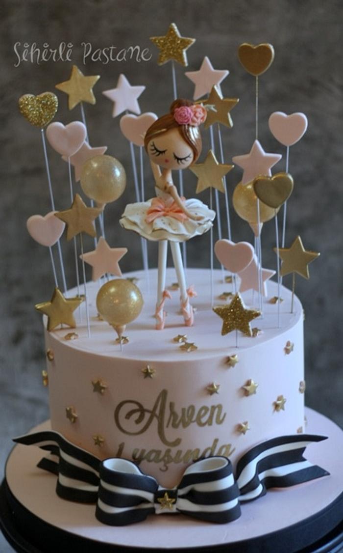 Lavender Baby Girl Ballerina with Lilac Tutu & Bows EDIBLE PRE-CUT Cak –  House of Cakes