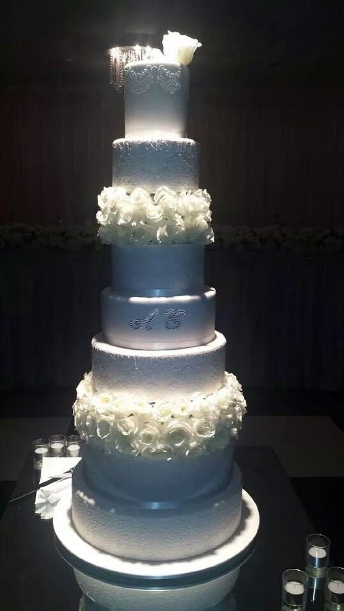 7 tier wedding cake