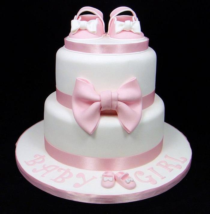 Pink Shoes Baby Shower/Christening Cake