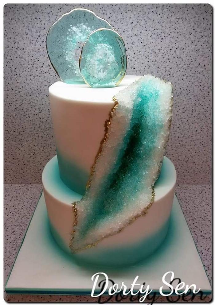 Geode Crystal cake