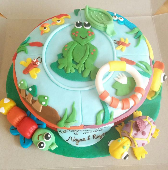 cake for the twins on their fourth month