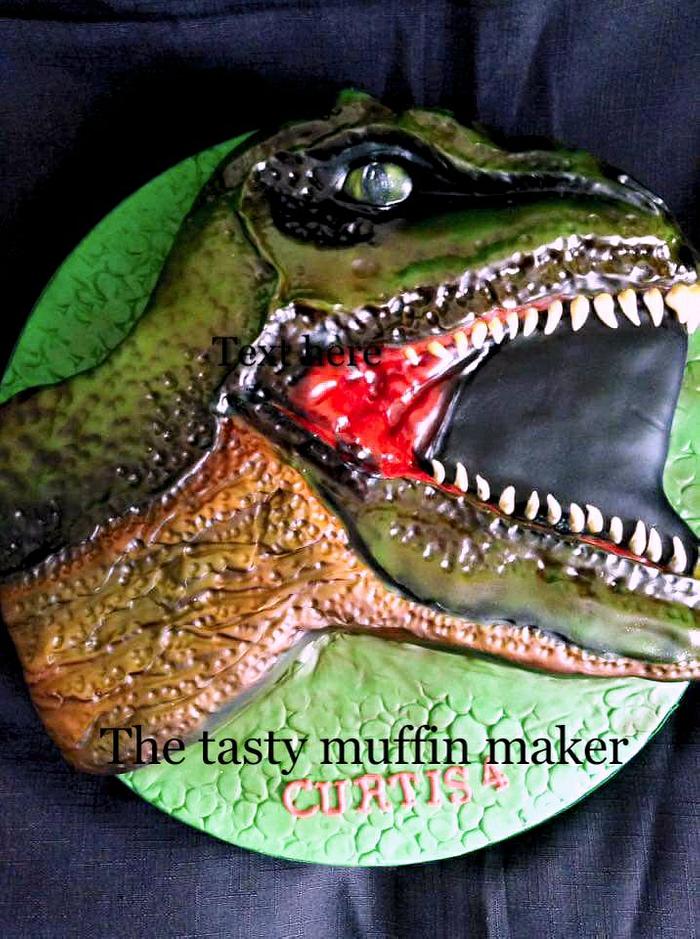 Children's T-Rex cake 