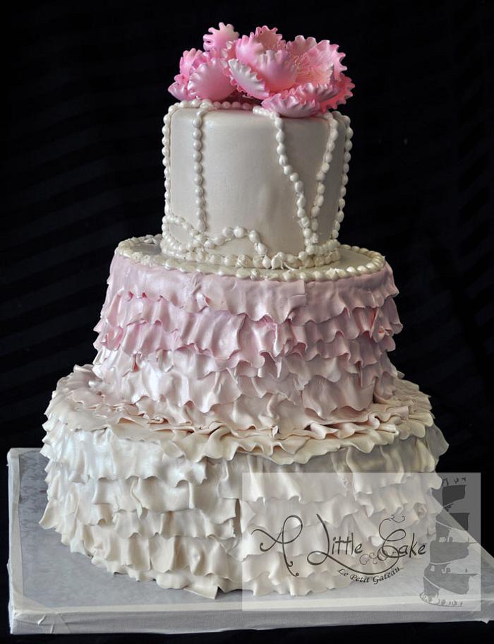 A Custom Fondant Wedding Cake