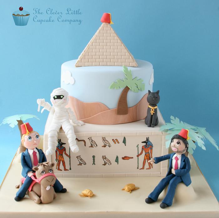 Egyptian Themed Novelty Wedding Cake