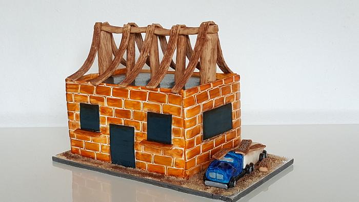 Building house cake