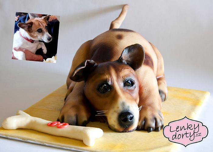 3D dog cake