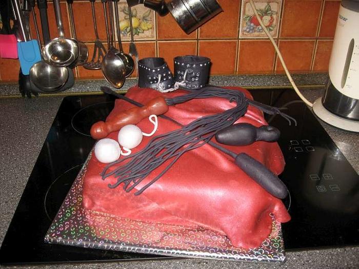 cake for the launch of the book Fifty shades
