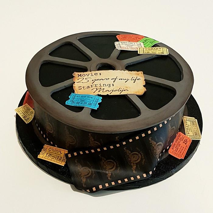 Movie roll cake
