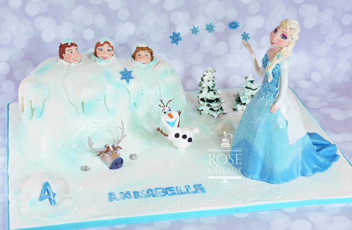 Gâteau la reine des neiges/ Frozen cake