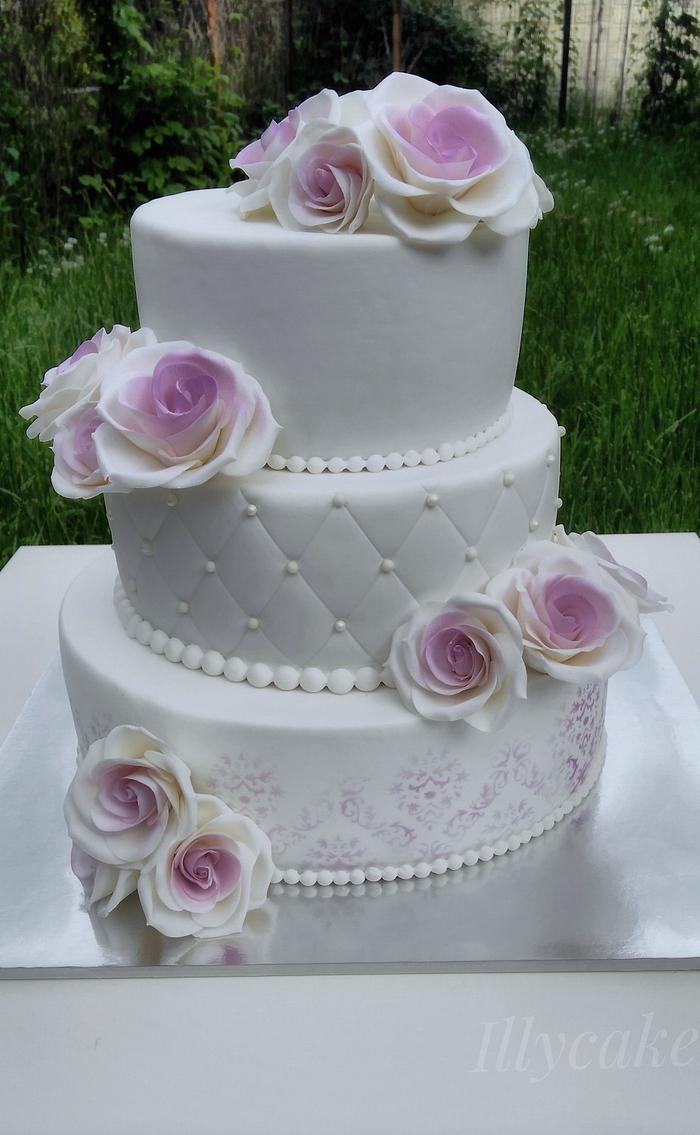 Wedding roses cake
