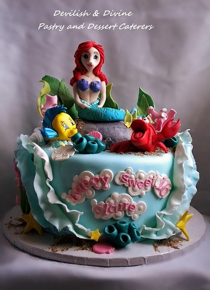 Mermaid Sweet 16 cake