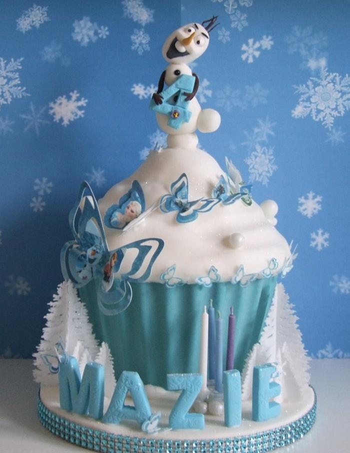 Giant Frozen cupcake