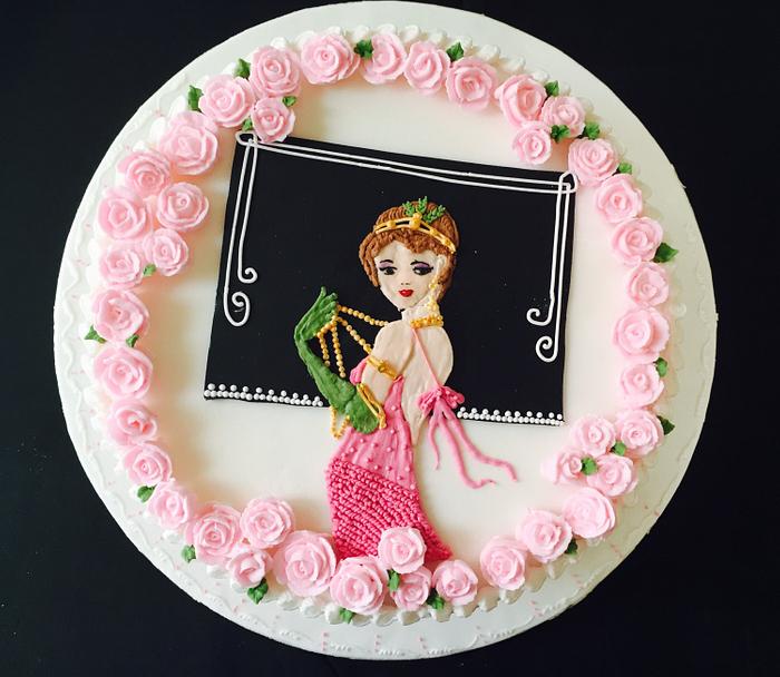 Fashionista cake in Royal Icing