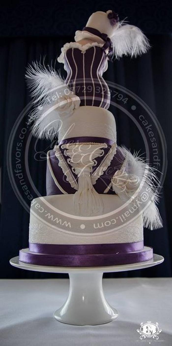 Great Gatsby inspired wedding cake 