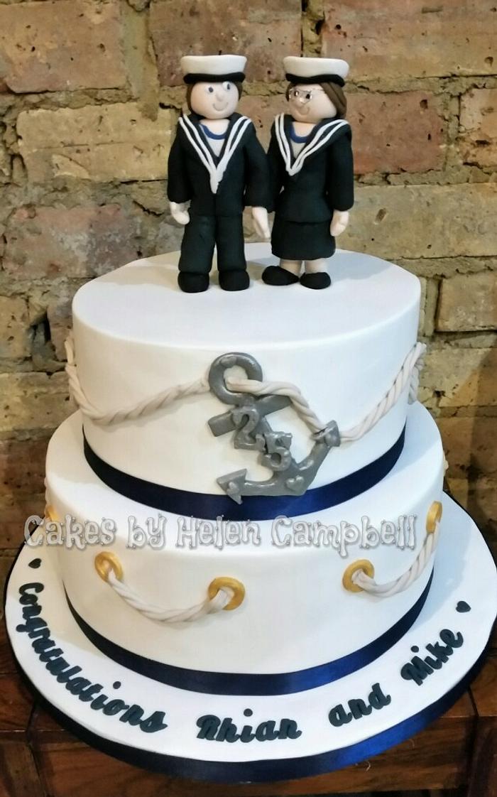 sailor anniversary cake