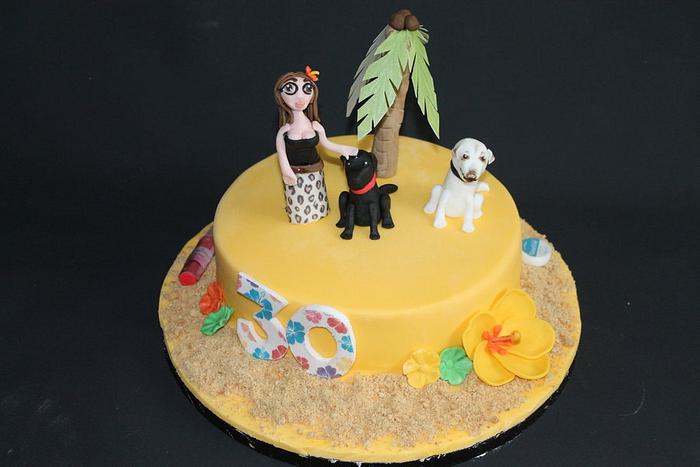 Hawaii themed cake!