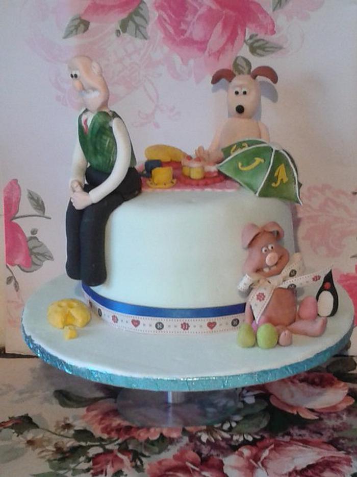 wallace and gromit cake