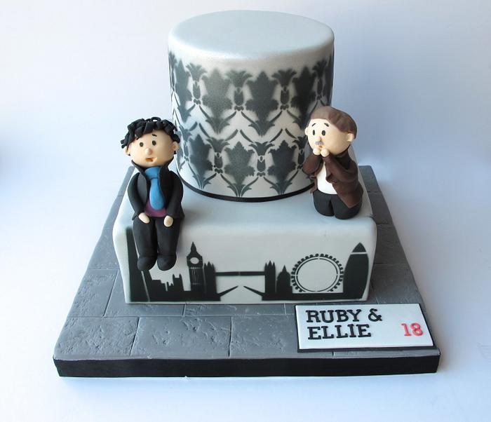Sherlock themed cake