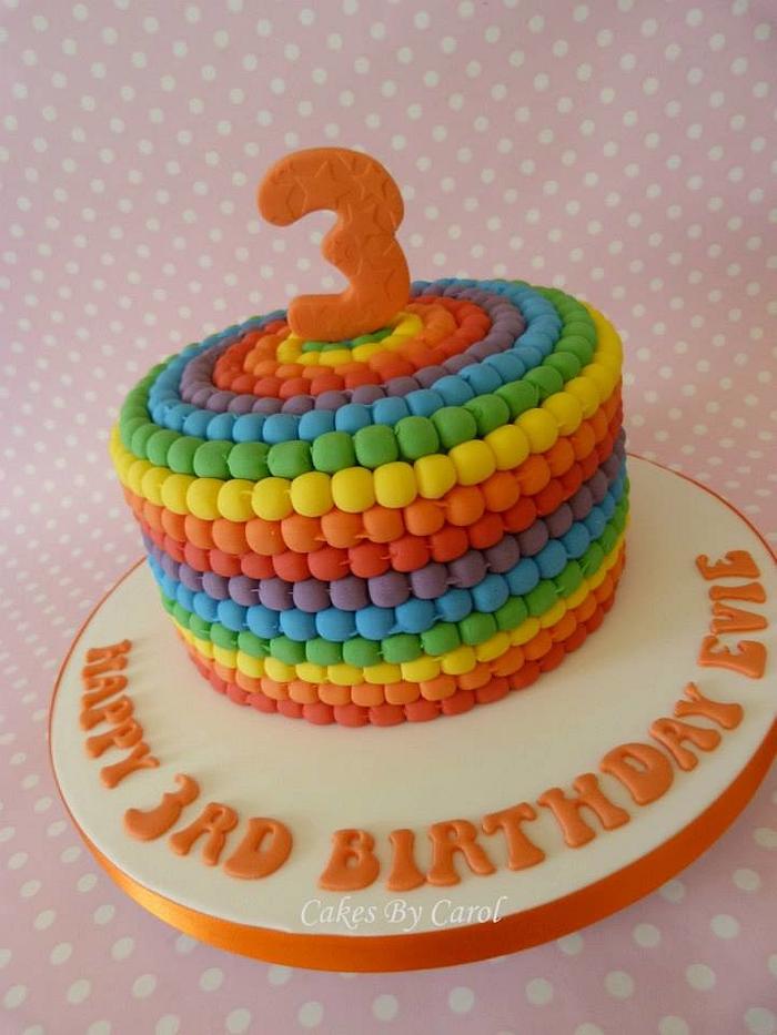 Rainbow layer cake