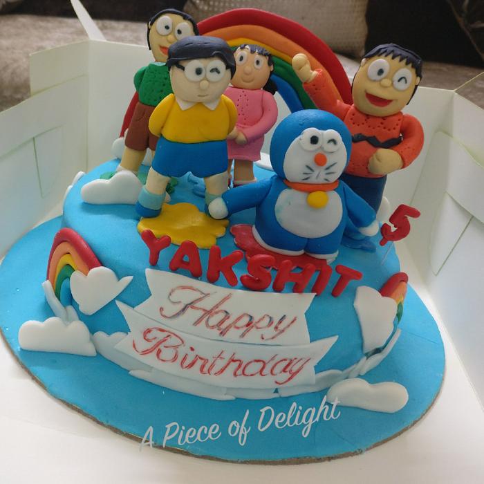 Doraemon theme cake