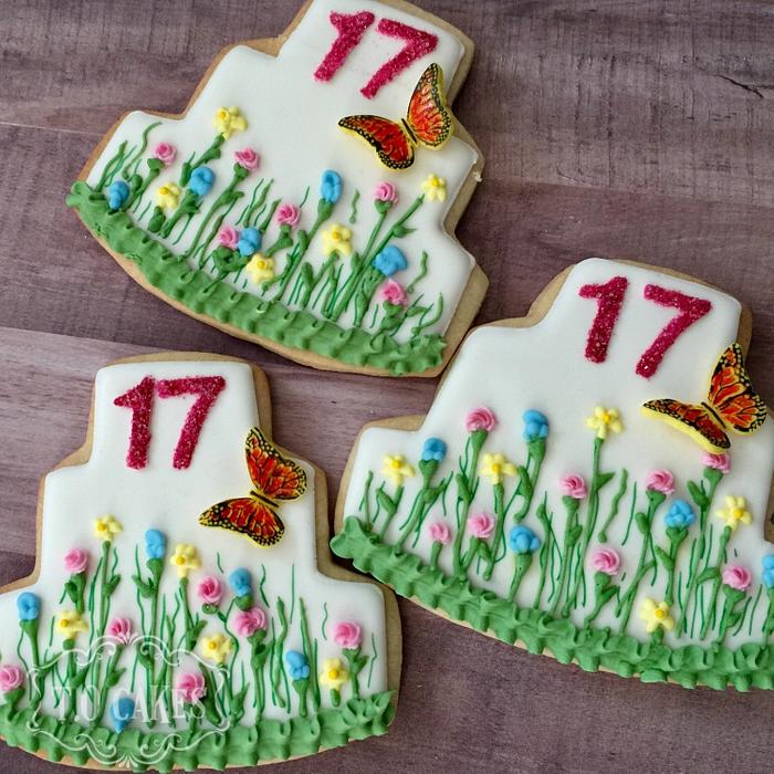 Spring Birthday cookies for girl 