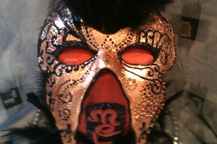 Masquerade mask cake