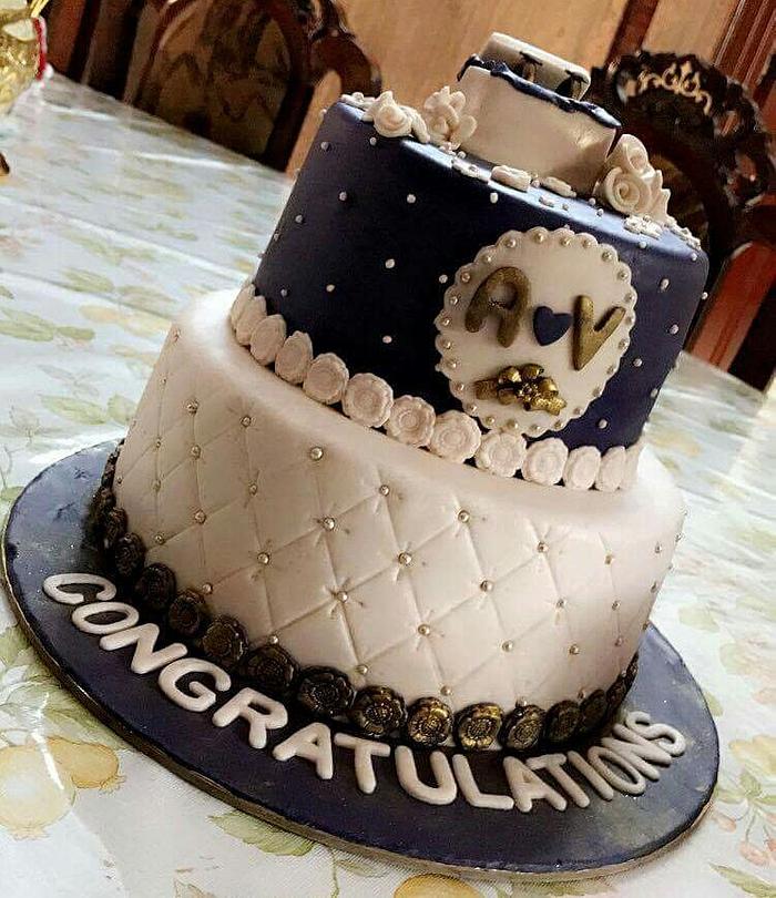 An engagement cake 
