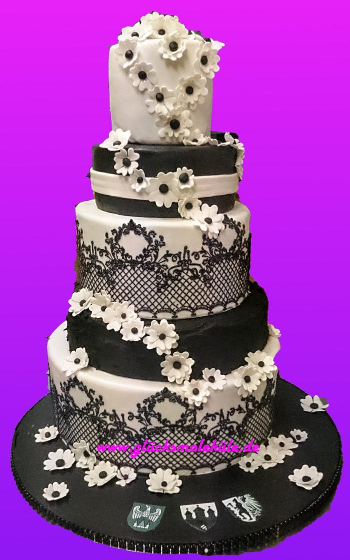 Black&White wedding cake