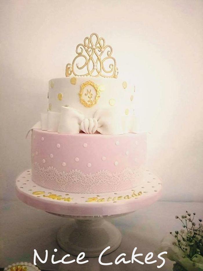 Princess christening cake