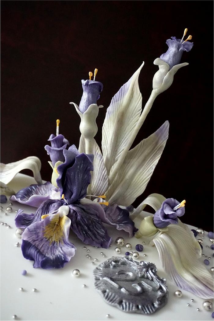 birthday in purple with iris