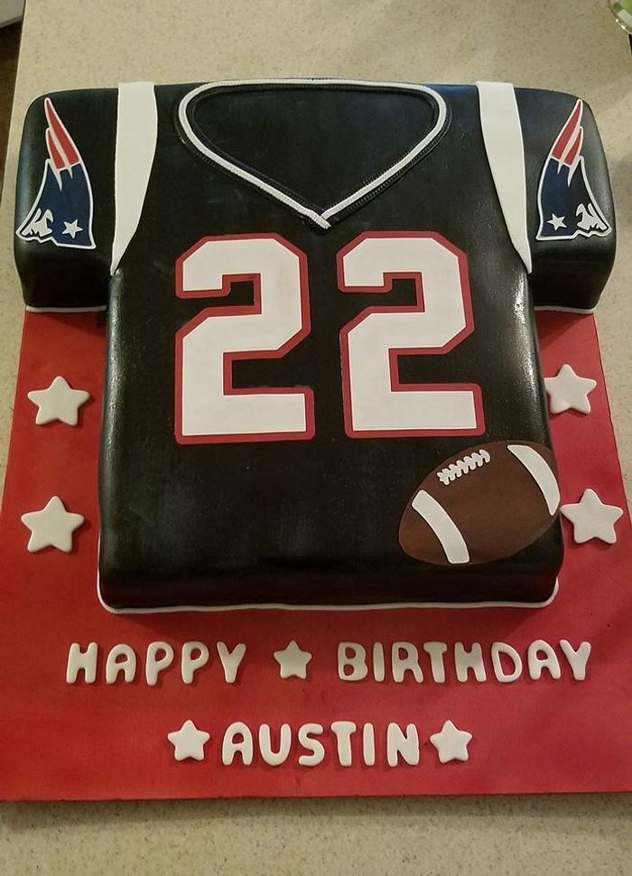 New England Patriots Jersey Cake