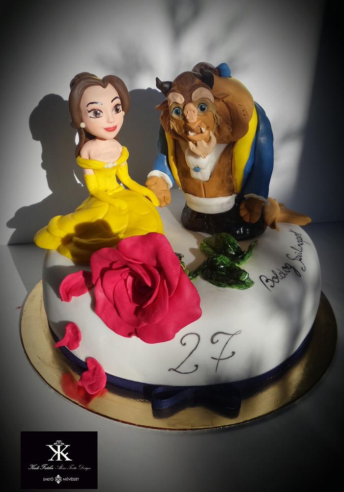 Beauty and the Beast cake