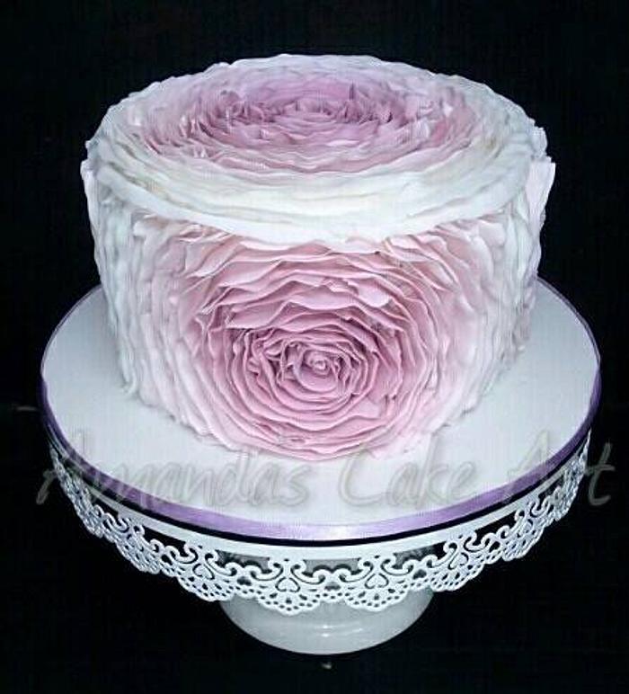 Ombre Rose Ruffle