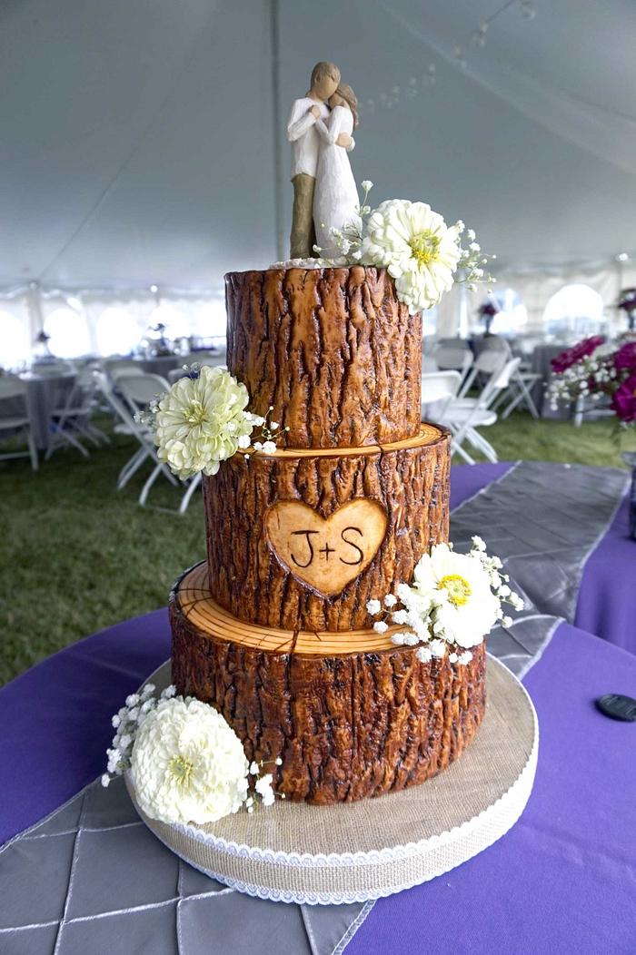 Tree Stump Wedding Cake
