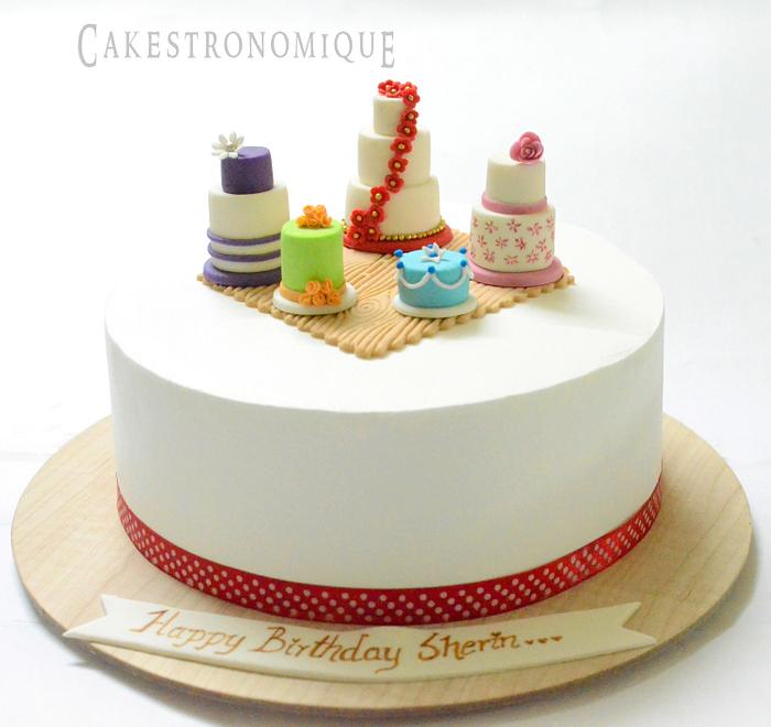 whipped cream Birthday cake for a cake artist