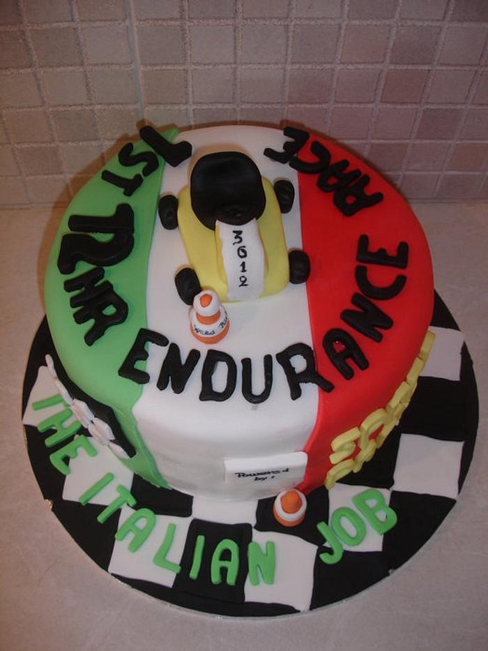 Kart race cake