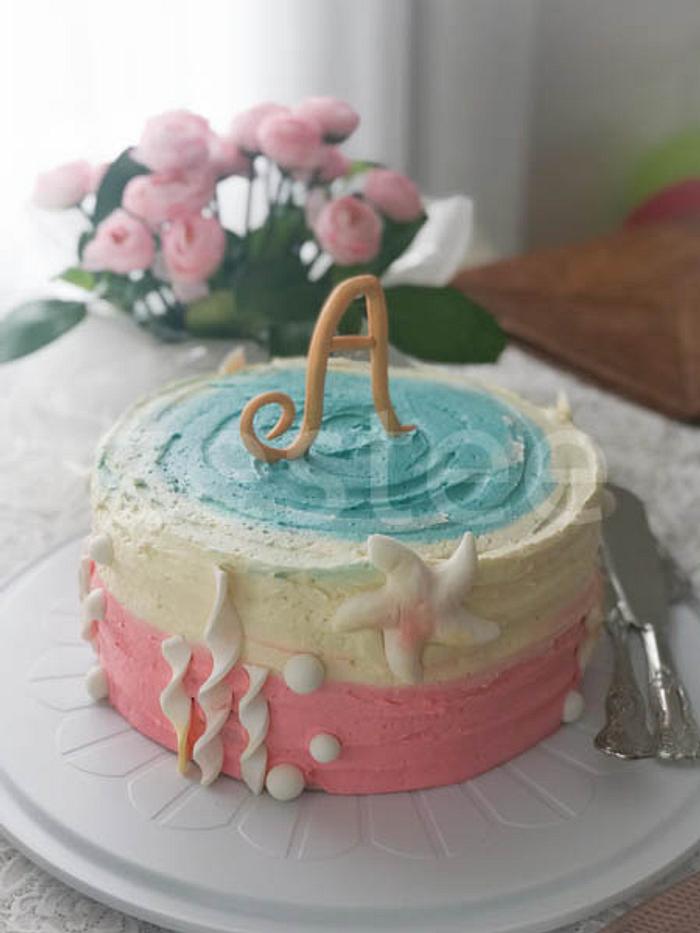 girly ocean cake