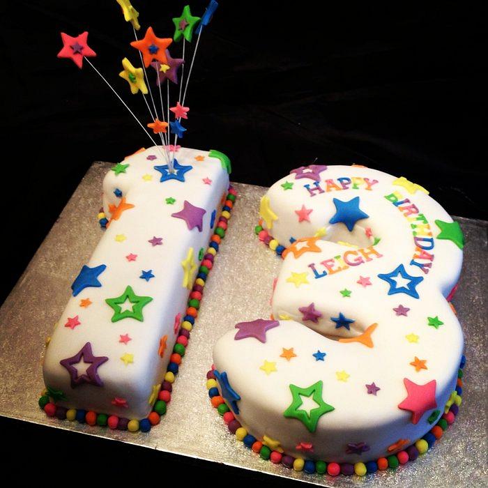 13th Birthday stars cake