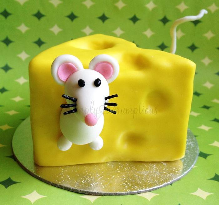 Mouse Stuck in Cheese