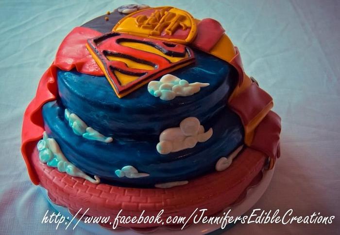Superman and Harry Potter Cake