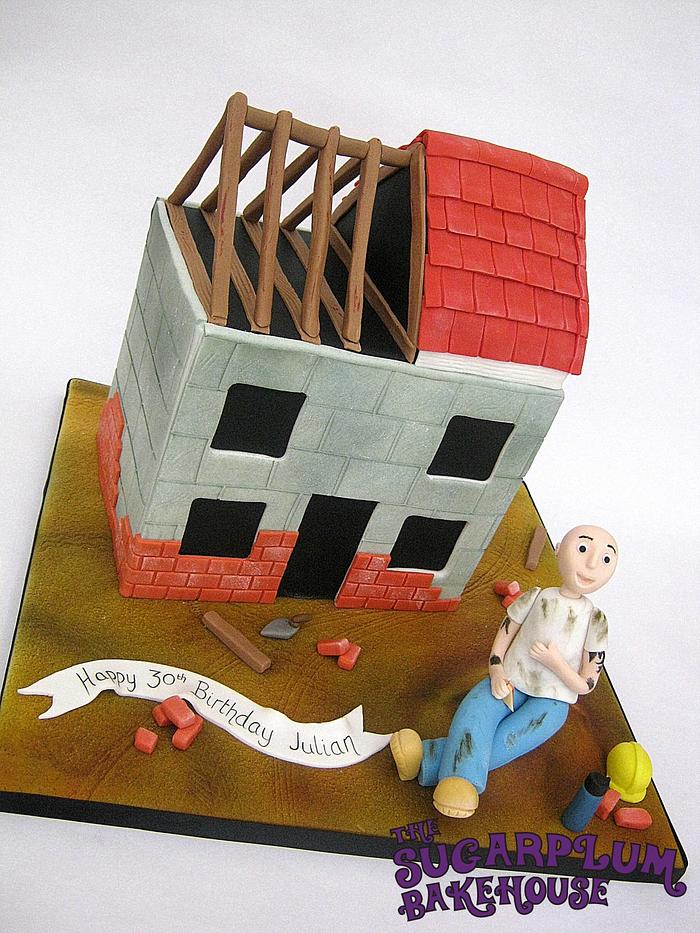 Bricklayer Cake - Partially Contructed House