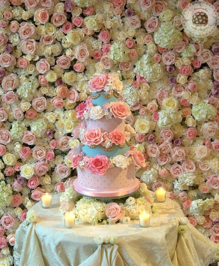 Avalanche Roses Wedding Cake - Mericakes Cake Designer