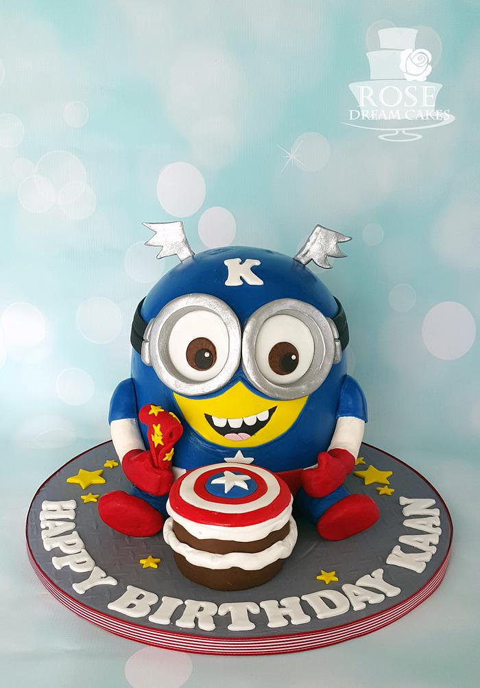Captain America Minion Cake
