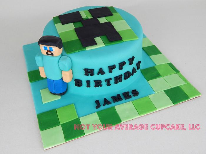 A Minecraft Cake. (Uh, Oh!)