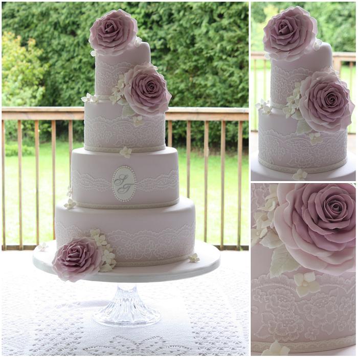 Purple Rain Wedding Cake