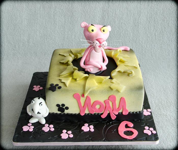 The pink panther cake