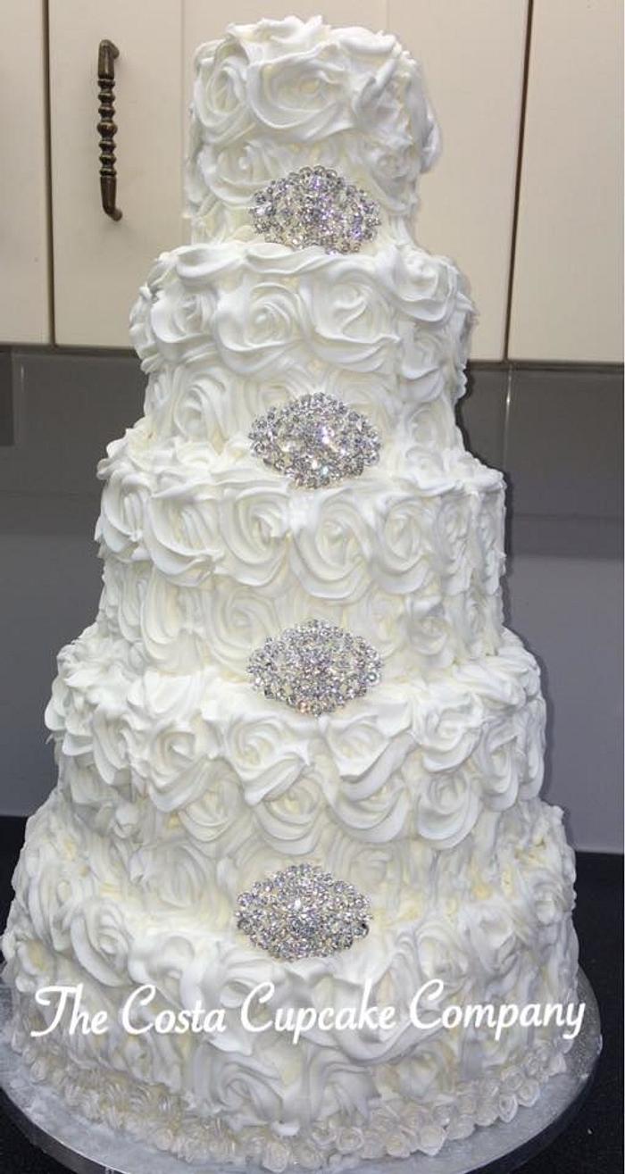 Rosette Wedding Cake 